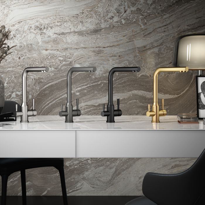 Смеситель для кухни с подключением к фильтру питьевой воды Raglo сатин золото R81.61.03