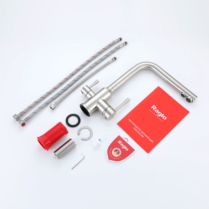 Смеситель для кухни с подключением к фильтру питьевой воды Raglo сатин R81.61.05