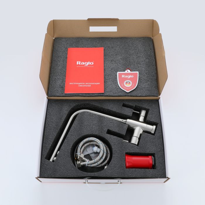 Смеситель для кухни с подключением к фильтру питьевой воды Raglo сатин R81.61.05