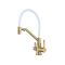 Смеситель для кухни со съемным изливом на магните и подключением фильтра питьевой воды Raglo сатин золото R81.62.03