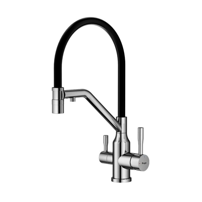 Смеситель для кухни со съемным изливом на магните и подключением фильтра питьевой воды Raglo сатин R81.62.05