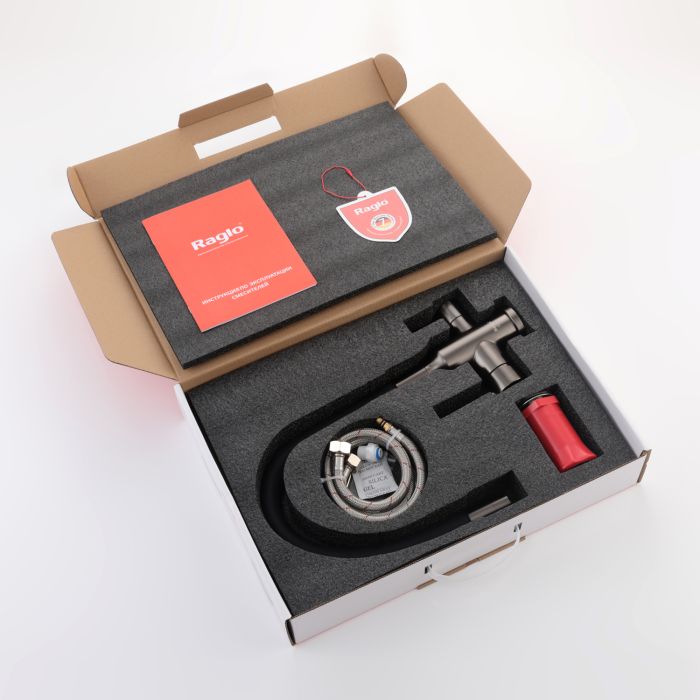 Смеситель для кухни с подключением к фильтру питьевой воды Raglo графит R81.64.09