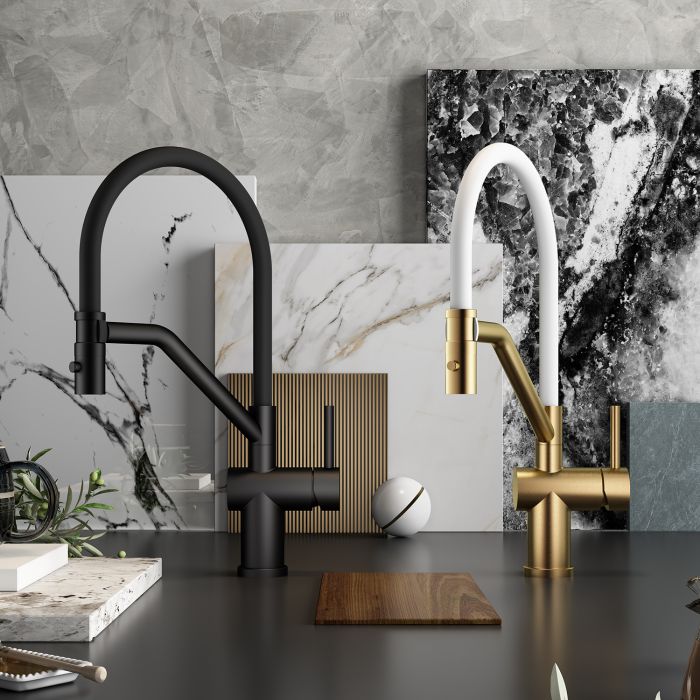 Смеситель для кухни со съемным изливом на магните Raglo сатин золото R86.41.03