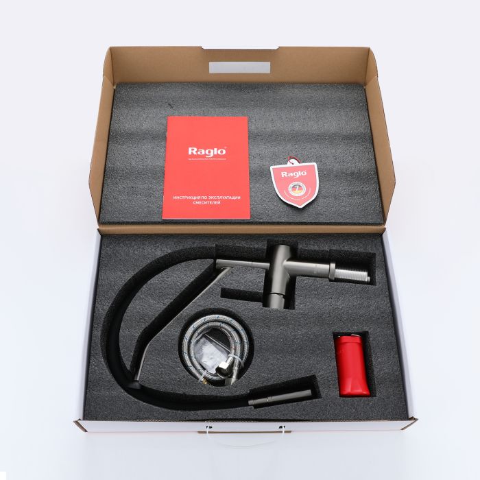 Смеситель для кухни со съемным изливом на магните Raglo графит R86.41.09