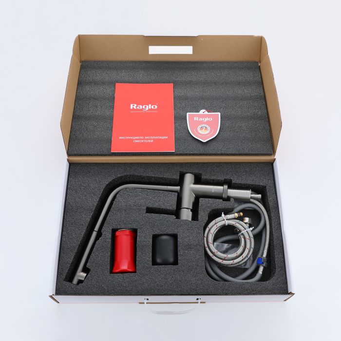 Смеситель для кухни с выдвижным изливом Raglo графит R86.49.09