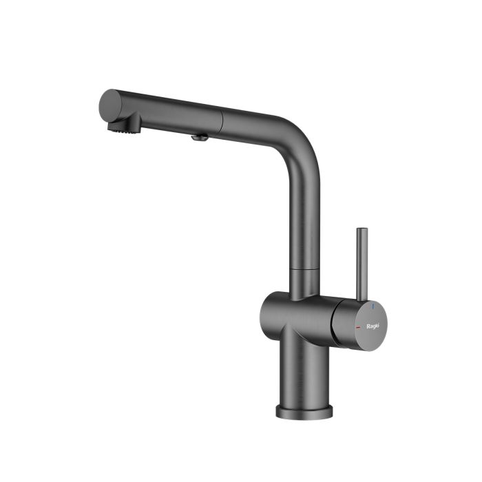 Смеситель для кухни с выдвижным изливом Raglo графит R86.49.09