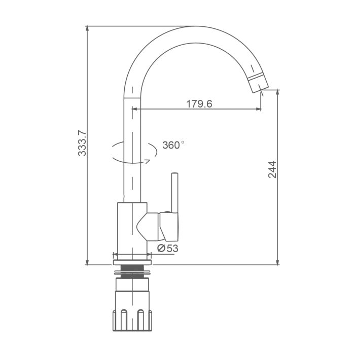 Смеситель для кухни Splenka хром S201.40