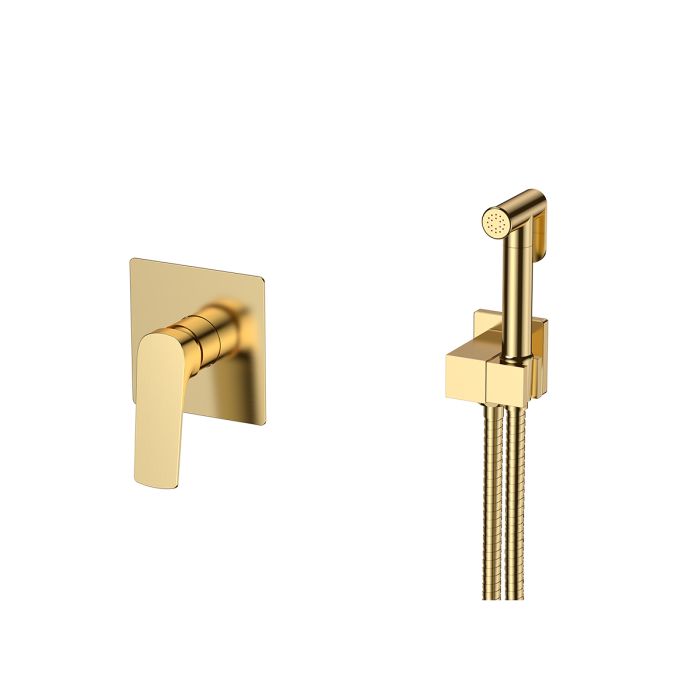 Смеситель с гигиеническим душем встраиваемый Splenka сатин золото S30.53.03