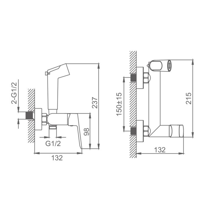 Смеситель с гигиеническим душем Splenka хром S41.51