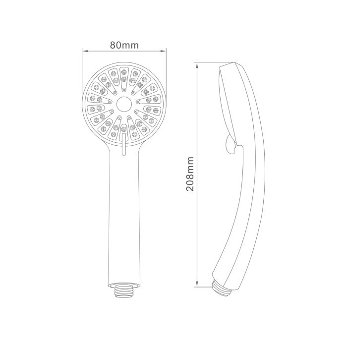 Лейка для душа 3-режима Splenka хром S450.01