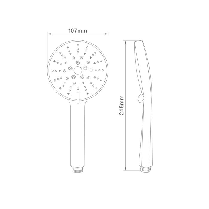 Лейка для душа 5-режимов Splenka хром S450.04