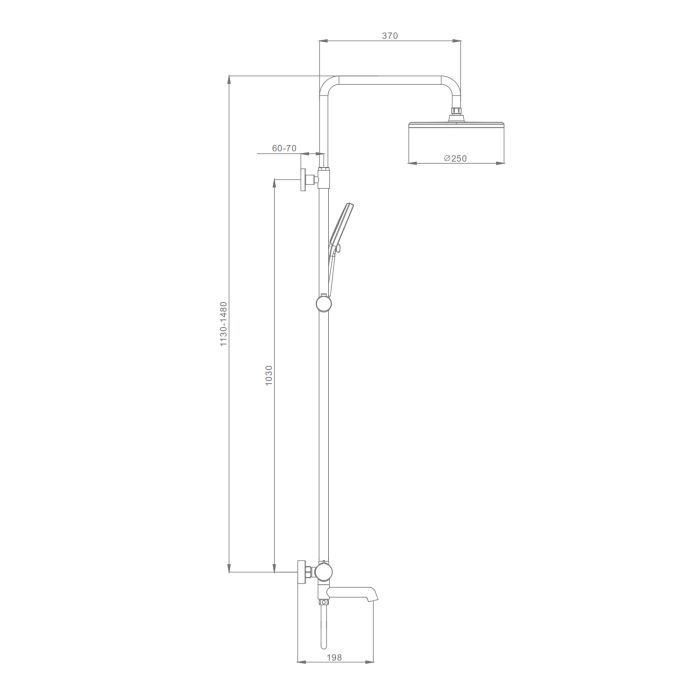 Душевая система Raglo сатин R20.24.05