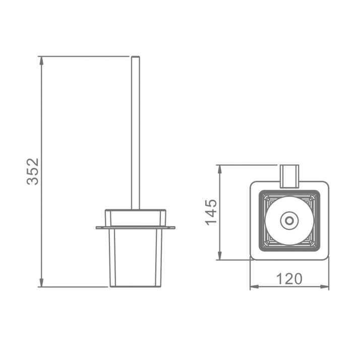 Ершик настенный Raglo черный R301.10.06
