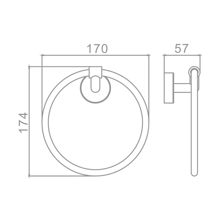 Полотенцедержатель Raglo хром R320.04