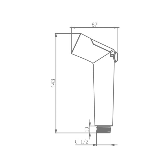 Гигиеническая лейка с клавишей регулировки воды Splenka хром S460.01