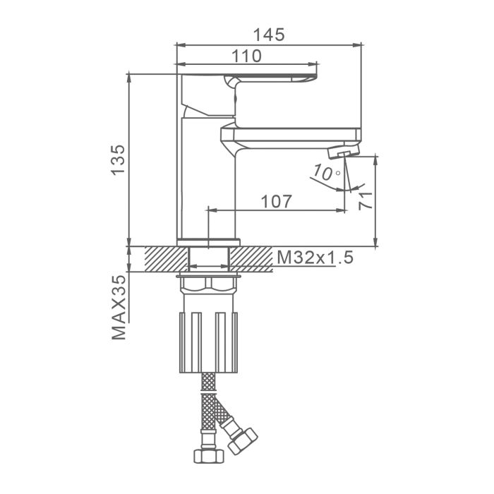 Смеситель для раковины Splenka хром S06.10