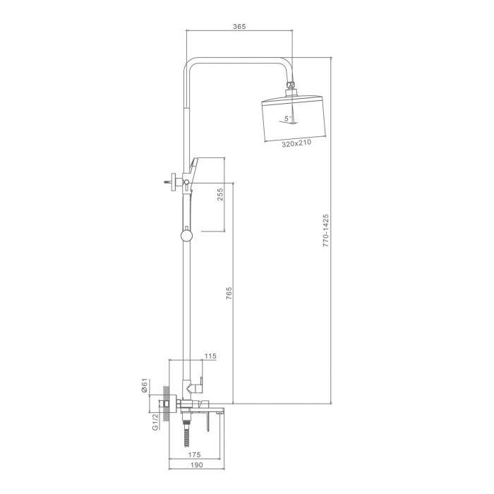 Душевая система Splenka хром S06.24