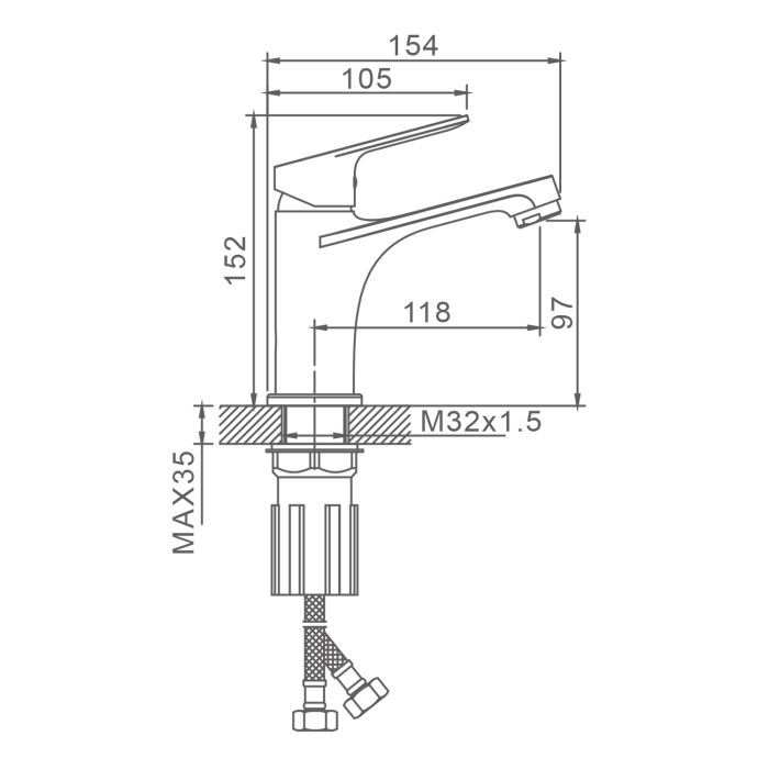 Смеситель для раковины Splenka хром S07.10