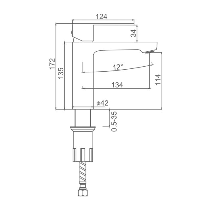 Смеситель для раковины Splenka графит S222.10.09