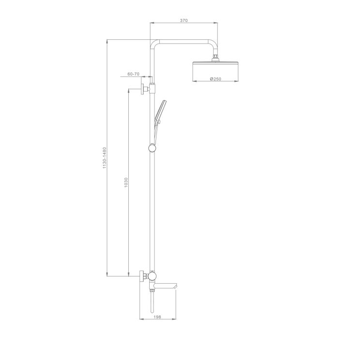 Душевая система Splenka сатин S223.24.05
