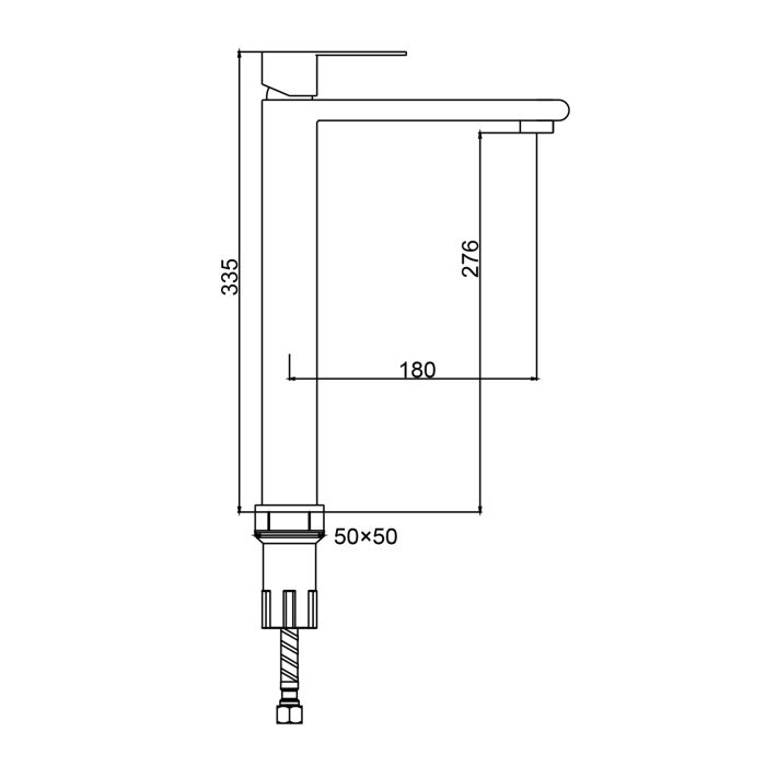 Смеситель для раковины высокий Splenka сатин S224.15.05