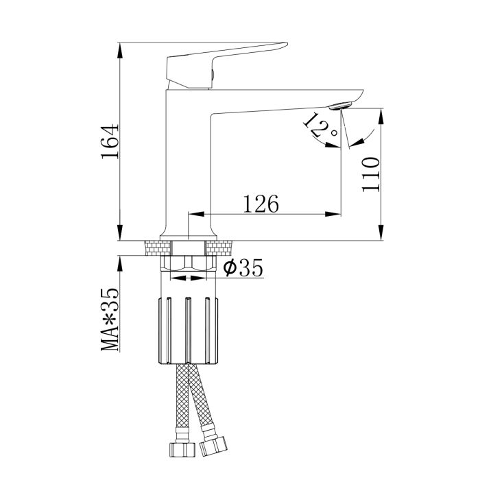 Смеситель для раковины Splenka хром S41.10