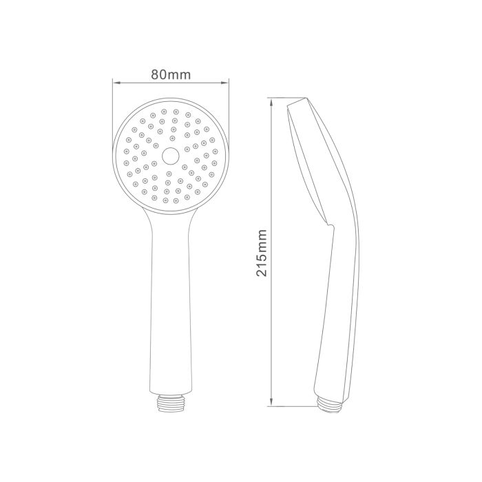 Лейка для душа 1-режим Splenka хром S450.02