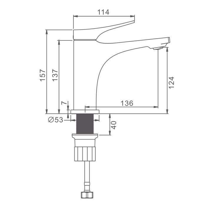 Смеситель для раковины  Splenka белый S54.10.08