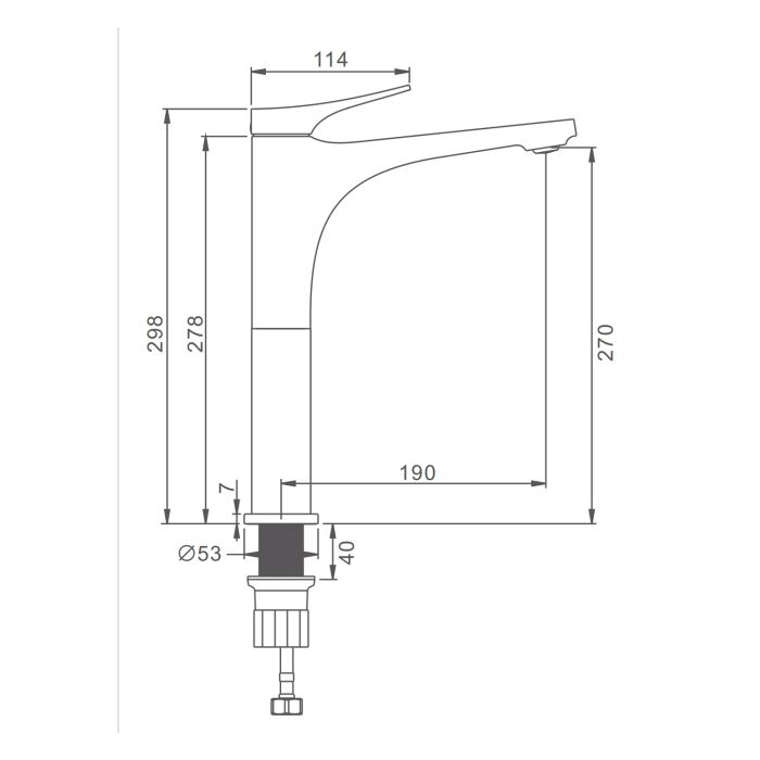 Смеситель для раковины  Splenka хром S54.15